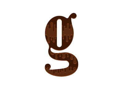 Small g letter design chocolate food