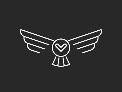 Owl bird logo linear design