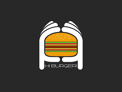 Burger logo branding burger burger logo burger menu emblem fast food fastfood food hamburger hamburger icon hamburger menu hands illustration logo