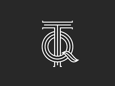 TQ letters monogram branding emblem initials logo letter logo lettering art lettering logo letters line art linear lineart lines monogram q simple t tq typography