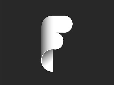 F letter design 3d art black and white branding design emblem f letter f logo icon illustration initial letter logo mark minimal paper art papercut shape typography vector