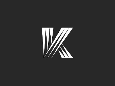 K letter typography design