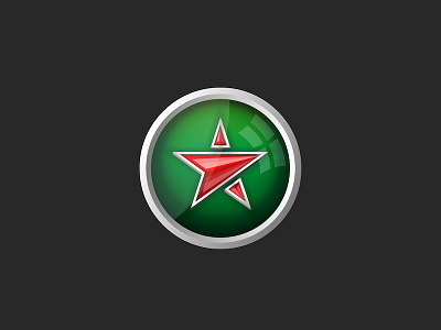 Red star icon design