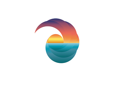 Sunset design emblem gradient icon design illustration logo logo design minimal ocean resort sea shape simple summer sun sunset sunshine vector