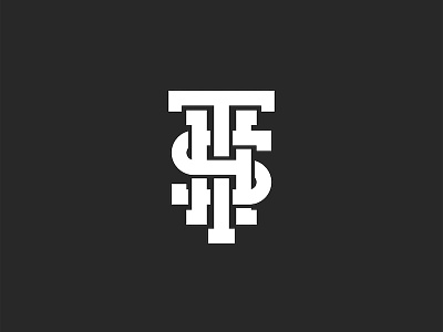 Letters T S H combination design initials