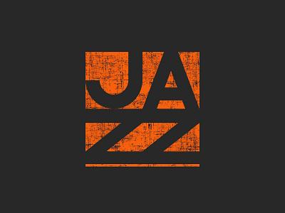 Music Jazz lettering emblem branding design emblem emblem design jazz jazz logo lettering logo minimal music app music label music logo music poster orange print design simple typography