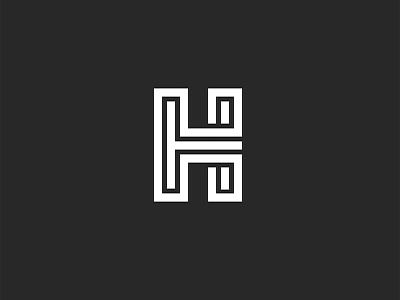 Logo H letter monogram design black branding design emblem h letter h logo h monogram initial inspiration letter h line linear logo logo h mark minimal monogram simple typography white