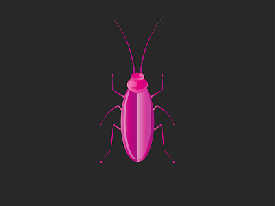 Pretty cockroach illustration