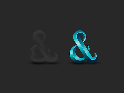 Ampersand typography symbol ampersand ampersand logo ampersands aquamarine design emblem illustration letter lettering lettering art lettermark monogram typography typography art