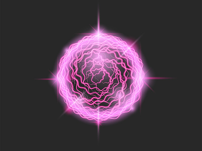 Fireball glowing purple circle magic element