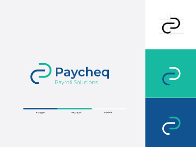 Paycheq Logo Design accounting branding design illustration logo payroll vector