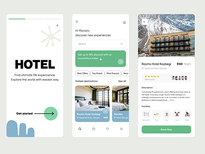Hotel Booking App app application booking design dribbble dribbbler hotel interface interfacedesign mobile rental reservation screen ui uidesign ux