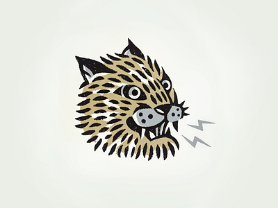 Tiger Lightning design illustration lightning logo procreate tiger