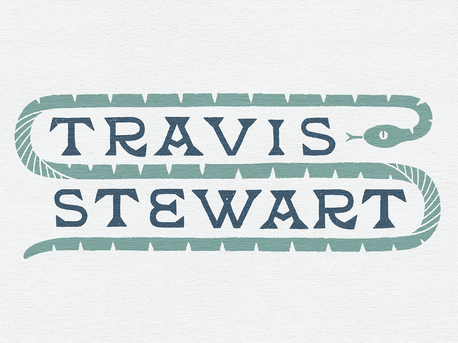 Travis Stewart animation brand gif hand drawn hand letter logo snake