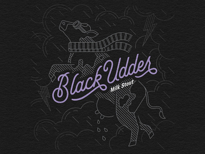 Black Udder beer beer art branding brewery cow design illustration illustrator lettering milk stout vector