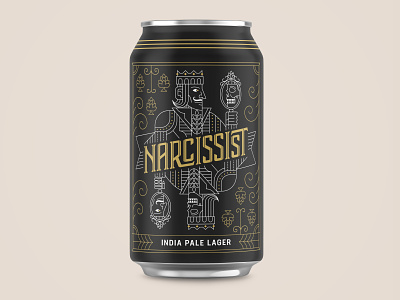 Narcissist beer beer branding beer label branding illustration jack of hops packaging playing cards