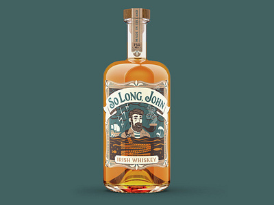 So Long, John Whiskey Label