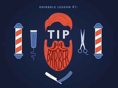 Hey Thanks! barber beard debut illustration thanks