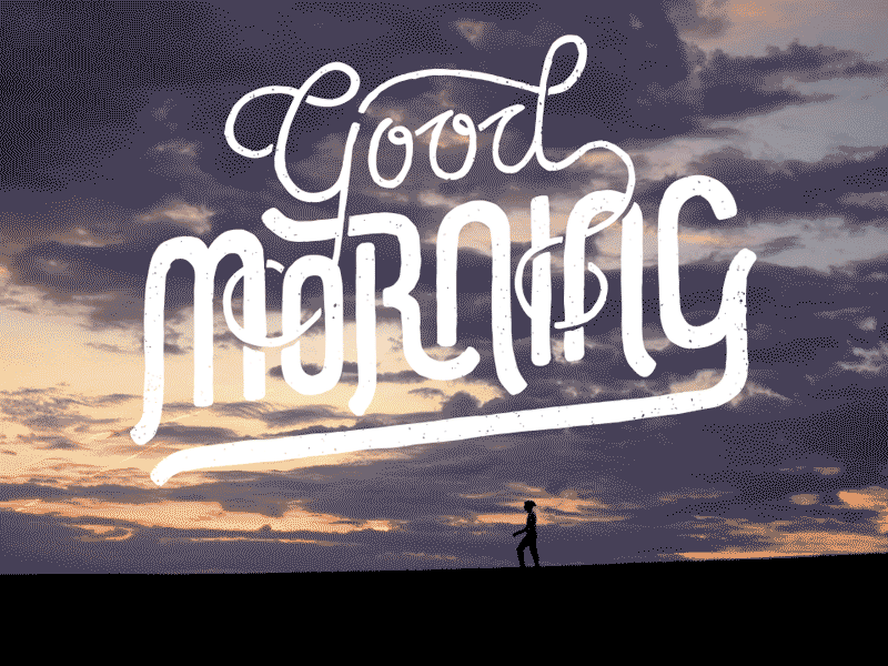 Good Morning animation good morning handlettering lettering video walk