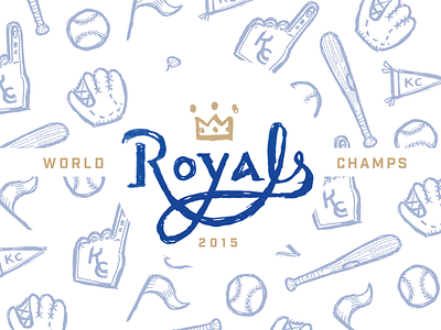 World Series Champion Royals 2015 baseball champions design hand lettering lettering royals world series