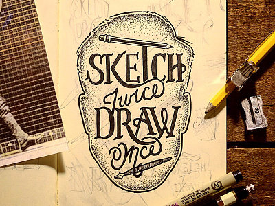 Sketch Twice draw illustration lettering pen sketch sketchbook