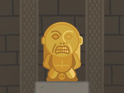 Chachapoyan Fertility Idol chachapoyan gold icon idol illustration indiana jones raiders of the lost ark