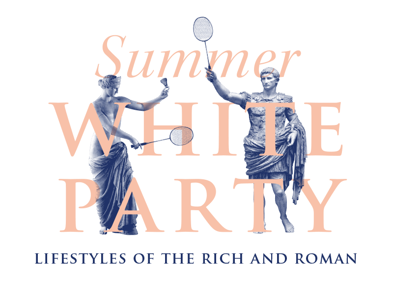 Summer White Party art badminton museum nelson atkins party roman rome statues summer white