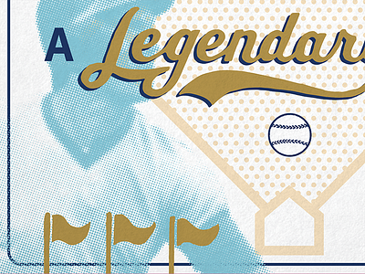 Legendary baseball legendary lettering pennants vector wip