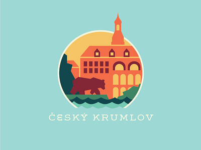CZ Trilogy - Česky Krumlov city czech republic illustration česky krumlov