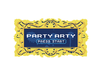 Pixels 2 art concept frame illustration logo paint party pixel art pixels press start splatter video game