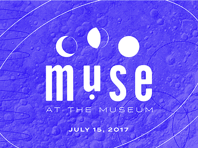 Muse at the Museum Logo event logo moon muse museum phases
