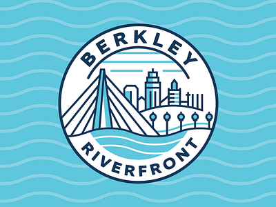 Berkley Riverfront Logo bridge city illustration kansas city logo missouri river