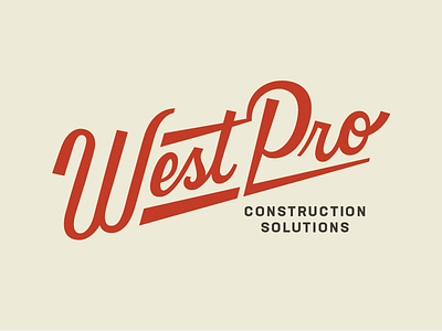 Westpro Logo construction logotype vintage