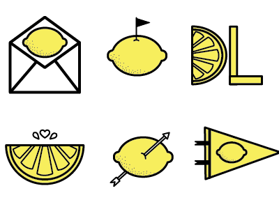 Daily Lemonade cute icons illustration lemonade lemons stroke