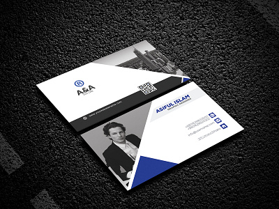 Corporate Business Card brand branding business business card clean corporate digital graphic design illustrator minimal modern personal printable templete vector
