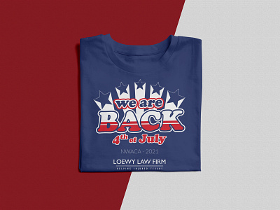 Loewy Law Firm 4th of July T-Shirt apparel branding design law firms t shirt design