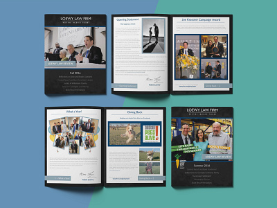 Loewy Law Firm Newsletter Direct Mail Referral Campaign collateral design direct mail law firms marketing