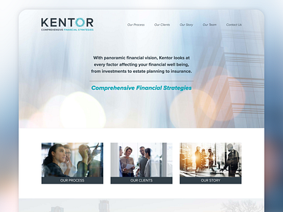 Kentor Home Page Design design finance home page web design