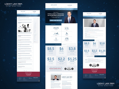 Loewy Law Firm Site branding graphic design homepage law firms ui web design