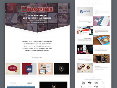 Invenio Home branding agency design design agency home page typography wordpress