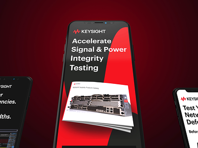 Keysight Mobile Ads Animation design display ads identity motion graphics native advertising technology typography