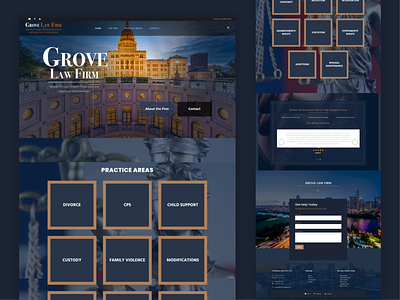 Grove Law Firm Home design home page design law firms typography ux web design