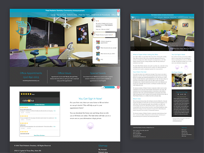 Thiel Pediatric Dentistry Site branding home page design medical ux web design