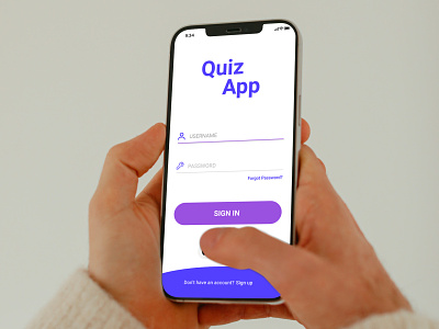 Quiz App Sign in app design login mobile quiz ui