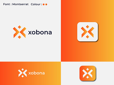 Modern X letter logo design