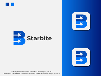 Modern B + star logo design