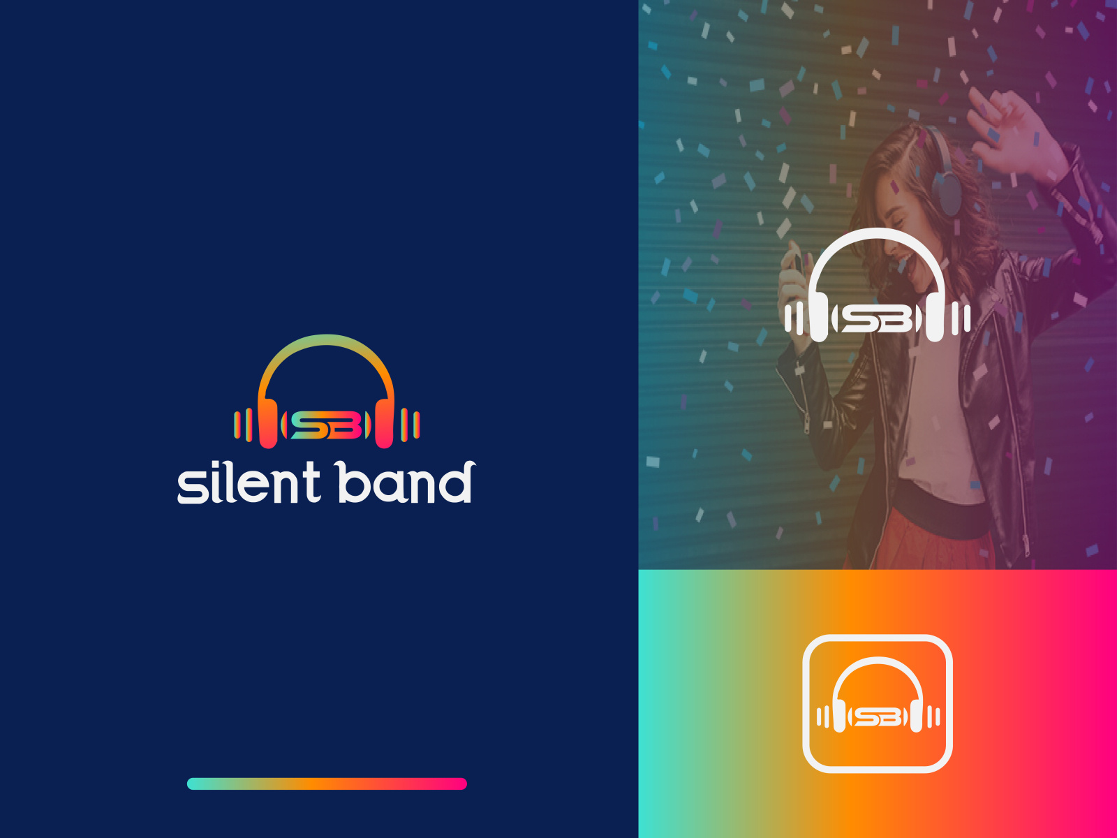 Silent Band music logo , company logo, logos by Tiwary sourav on Dribbble