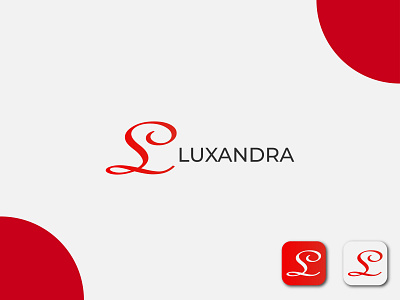 Luxandra logo, Minimal logo , L abstract mark logo