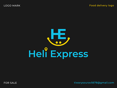 Heli Express logo, Food delivery logo food delivery