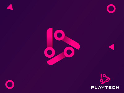 Playtech logo, play icon logo, Modern logo logogrid